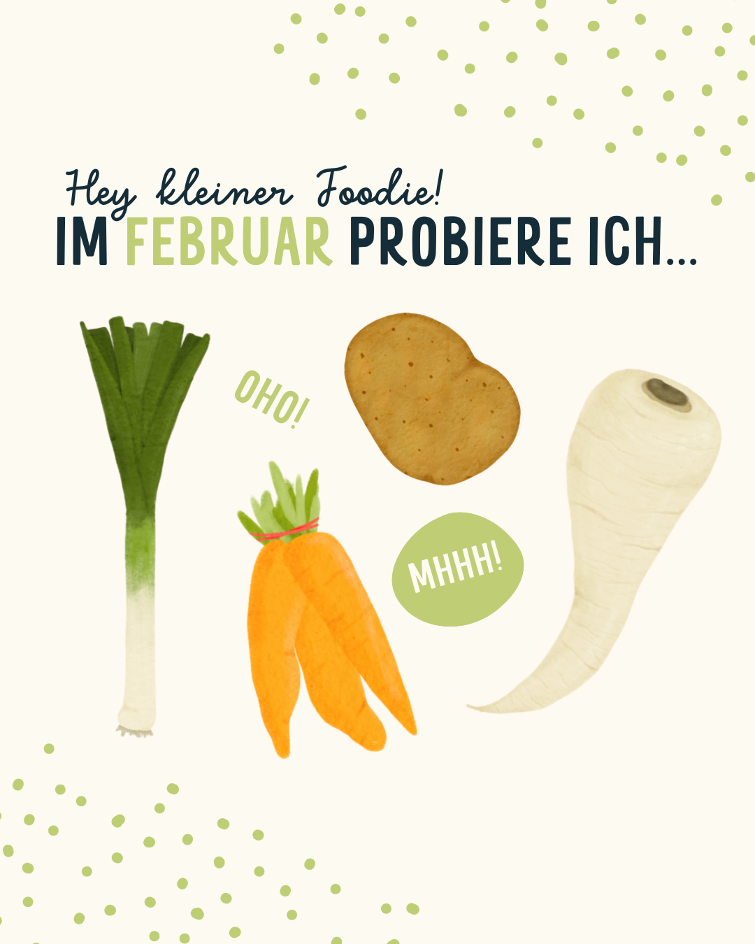 Saisonkalender für kleine Foodies: Februar