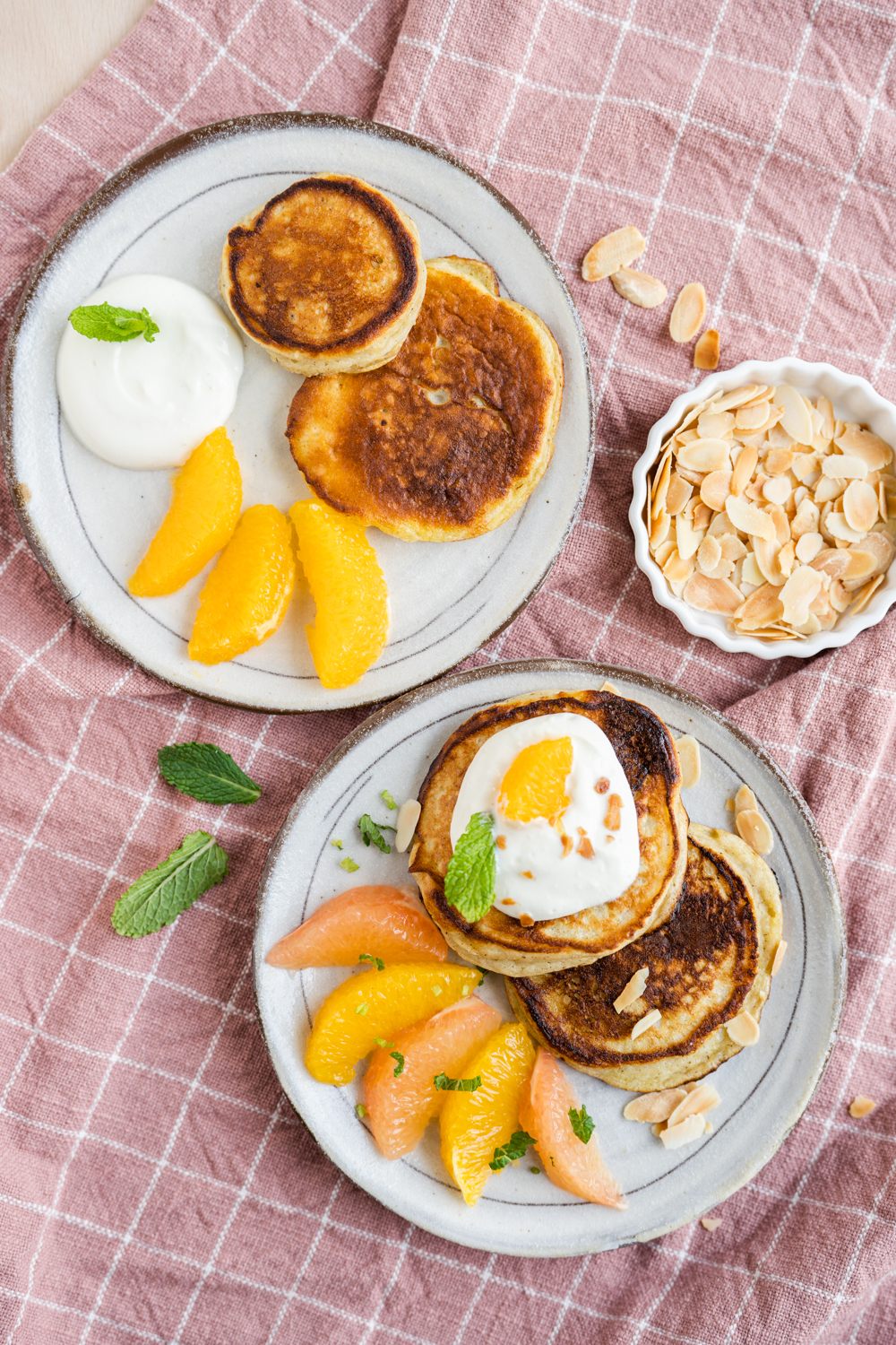 Die besten Quark-Pancakes mit Orangen-Dip